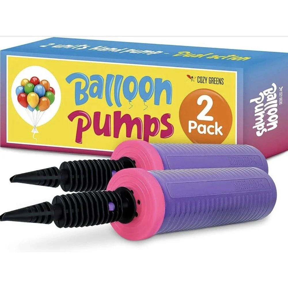 Balloon Pump Hand Held Inflator Air Pump for Balloons 2 Way Dual Action (Bx 1)